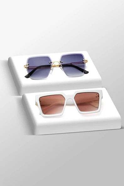 UNISEX GÜNEŞ GÖZLÜĞÜ 2'Lİ SET ürün görseli