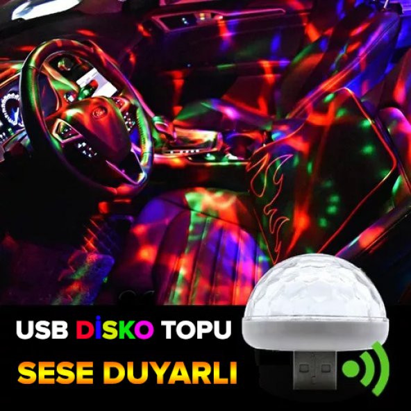 Volvo V50 Usb Disko Topu Sese Duyarlı Renkli Canlı Işık