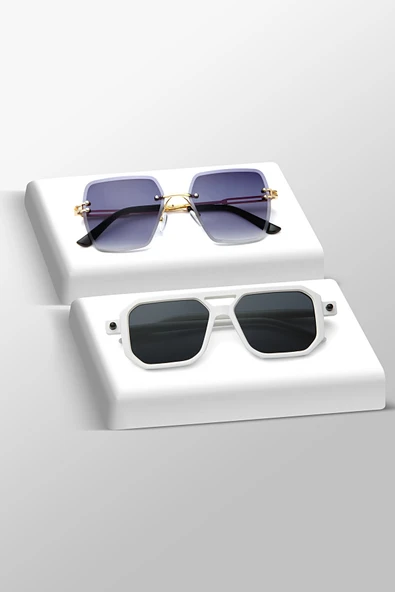 UNISEX GÜNEŞ GÖZLÜĞÜ 2'Lİ SET ürün görseli