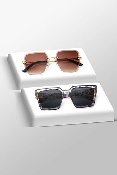 UNISEX GÜNEŞ GÖZLÜĞÜ 2'Lİ SET - 1