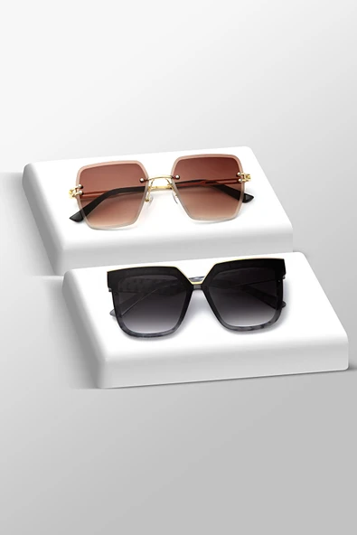 UNISEX GÜNEŞ GÖZLÜĞÜ 2'Lİ SET ürün görseli