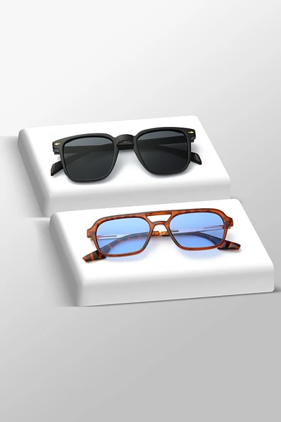 UNISEX GÜNEŞ GÖZLÜĞÜ 2'Lİ SET ürün görseli