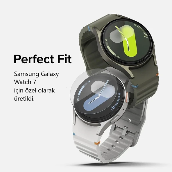 Samsung Galaxy Watch 8 44mm Uyumlu 3 Adet Şeffaf Ekran koruyucu Nano Jelatin - 5