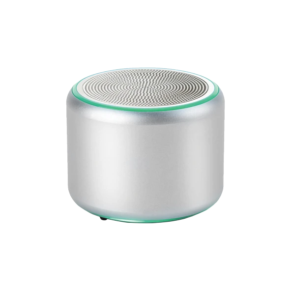 Mini S 5W Bluetooth Hoparlör Kablosuz Taşınabilir Led Işıklı Ses Bombası Extra Bass Gümüş - 2