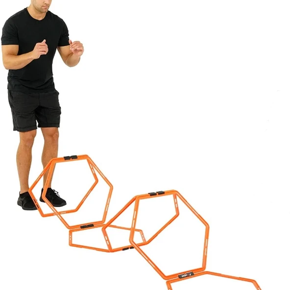 6'lı Altıgen Hız Ve Çeviklik Antreman Halkası Egzersiz Seti - 3
