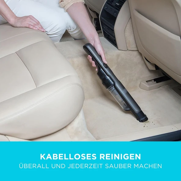 Black  Decker DVC320B21-QW 12V 2.0Ah Dustbuster Slim El Süpürgesi,Siyah - Resim 4