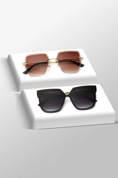 UNISEX GÜNEŞ GÖZLÜĞÜ 2'Lİ SET ürün görseli