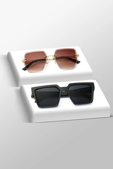 UNISEX GÜNEŞ GÖZLÜĞÜ 2'Lİ SET ürün görseli