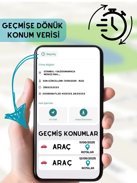 Gözcü Mobil Ultra Ios Android Uyumlu Airtag Anlık Geçmişe Dönük Konum 30 Ay Pil Ömrü Gps Araç Motor Çocuk Akıllı Gizli Takip Cihazı (5-10 Dakika Aralıklı Sinyal Alır) - 6