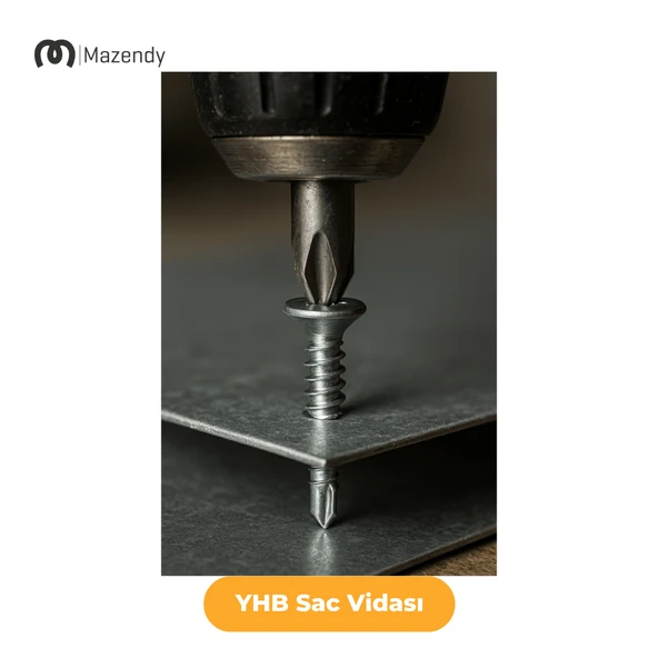 YHB Sac Vidası 4,2x32 mm 200 Adet Montaja Hazır Galvaniz Sac Vidası - 4