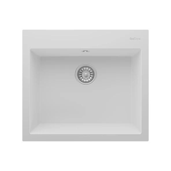 RealStone K002 58 Didyma Beyaz Granit Eviye ürün görseli