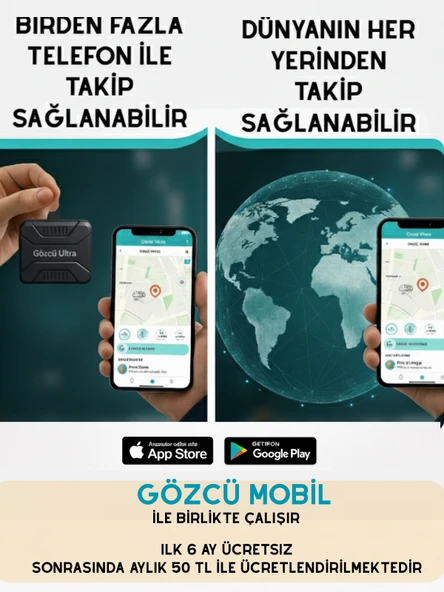 Gözcü Mobil Ultra Ios Android Uyumlu Airtag Anlık Geçmişe Dönük Konum 30 Ay Pil Ömrü Gps Araç Motor Çocuk Akıllı Gizli Takip Cihazı (5-10 Dakika Aralıklı Sinyal Alır) - 3