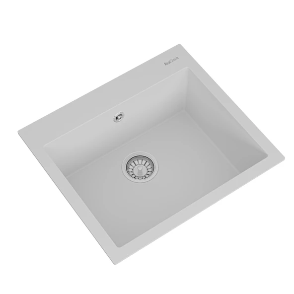 RealStone K002 58 Didyma Beyaz Granit Eviye - Resim 2