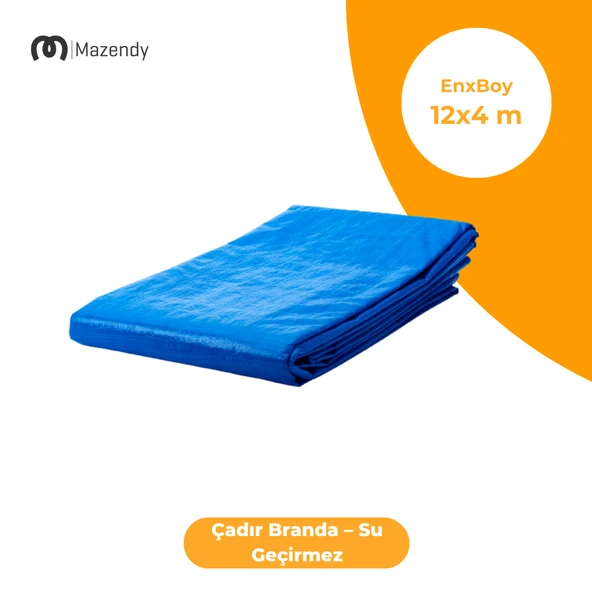 12x4 Metre Çadır Branda Su Geçirmez Kamp Tente Brandası ürün görseli