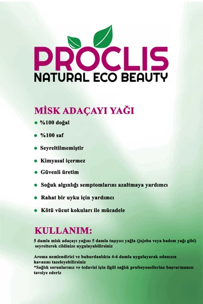 PROCLİS Misk Adaçayı Yağı 10ml Sprey Başlıklı - 4