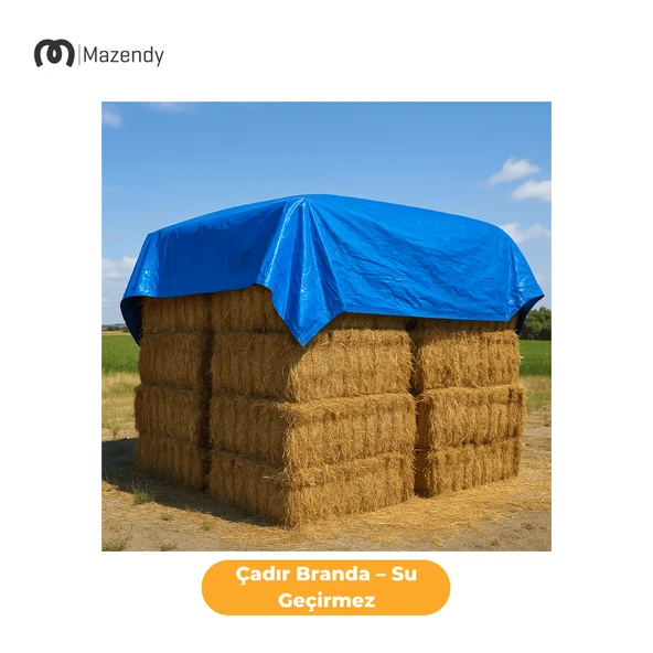 4x17 Metre Çadır Branda Su Geçirmez Kamp Tente Brandası - Resim 4