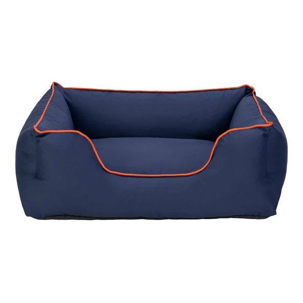 Pet Comfort Alpha  Köpek Yatağı Lacivert w Turuncu Biye M 80x65cm ürün görseli
