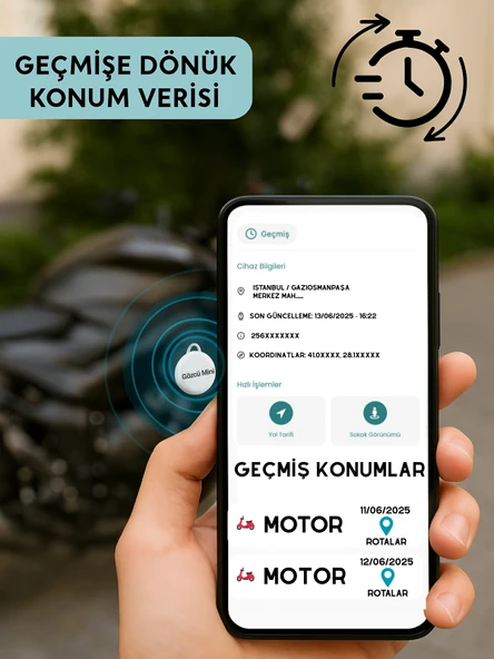 Gözcü Mobil Mini Ios Android Uyumlu Airtag Anlık Geçmişe Dönük Konum 30 Ay Pil Ömrü Gps Araç Motor Çocuk Akıllı Gizli Takip Cihazı (5-10 Dakika Aralıklı Sinyal Alır) - 4