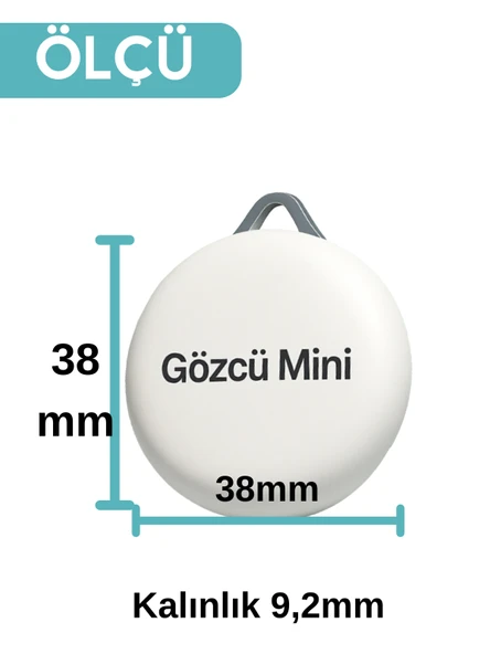 Gözcü Mobil Mini Ios Android Uyumlu Airtag Anlık Geçmişe Dönük Konum 30 Ay Pil Ömrü Gps Araç Motor Çocuk Akıllı Gizli Takip Cihazı (5-10 Dakika Aralıklı Sinyal Alır) - 7