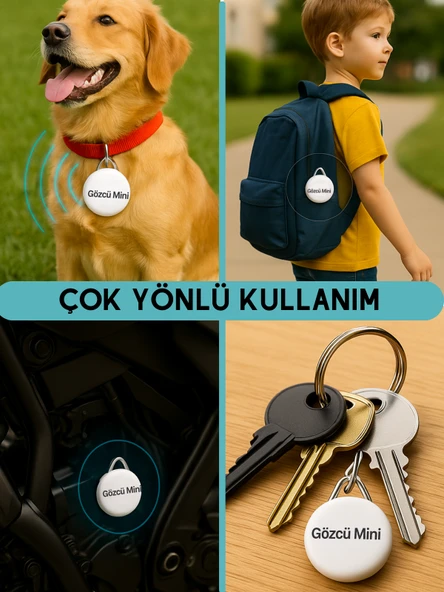 Gözcü Mobil Mini Ios Android Uyumlu Airtag Anlık Geçmişe Dönük Konum 30 Ay Pil Ömrü Gps Araç Motor Çocuk Akıllı Gizli Takip Cihazı (5-10 Dakika Aralıklı Sinyal Alır) - 5