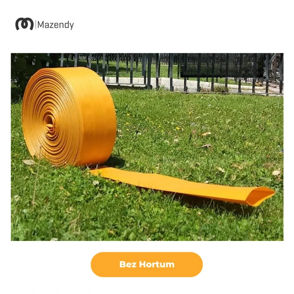 Süper Örme Bez Salma Sulama Hortumu 24cm x 90m Dayanıklı Yassı Bahçe Hortumu - Resim 3