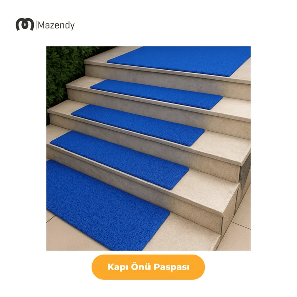Kıvırcık Paspas 1x10m 14mm Kırmızı Kapı Önü Kaymaz Dış Mekan Halısı - 7
