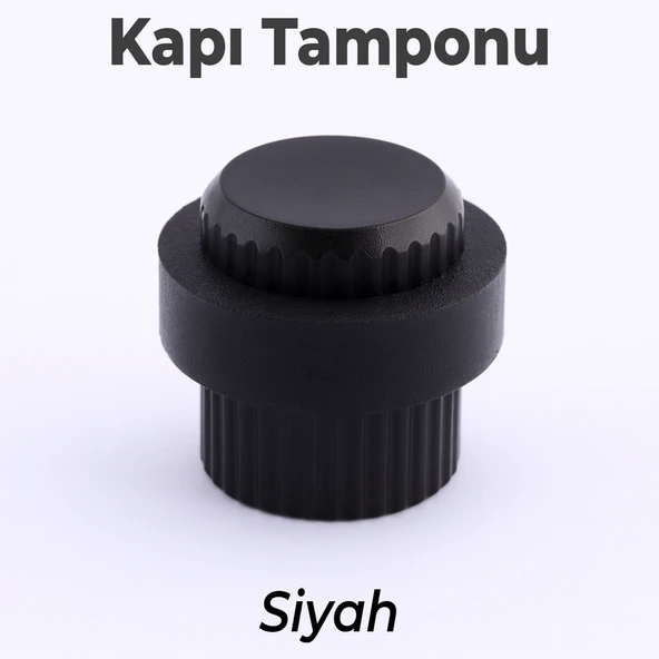 Kapı Stoperi Tamponu Siyah Vidalı Metal Tutacağı Tutucu Altı Kolu Pencere Stopu Takozu Sürgülü Kapı ürün görseli