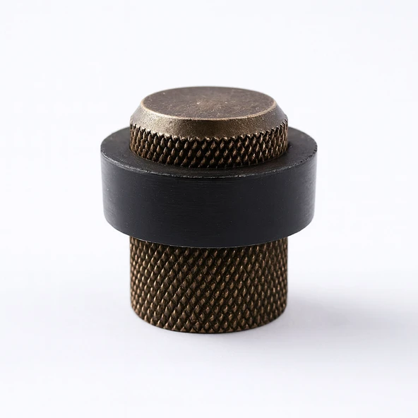 Kapı Stoperi Tamponu Antik Sarı Vidalı Metal Tutacağı Tutucu Altı Kolu Stopu Takozu Sürgülü Kapı - Resim 5