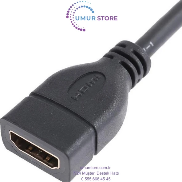 HDMI Dişi Erkek Uzatma 90 Derece Dirsek Çevirici Dönüştürücü Kablosu - Resim 4