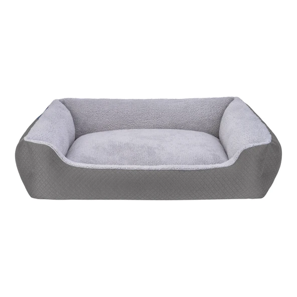 Pet Comfort Bravo Duo  Köpek Yatağı Gri/Gri Peluş XL 105x80cm ürün görseli