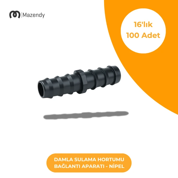 Damla Sulama Ekleme Nipeli 16'lık - Dayanıklı ve Kolay Montajlı Bağlantı Parçası (100 Adet) ürün görseli 1