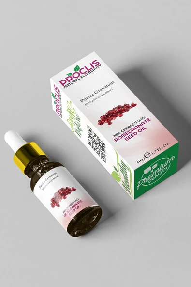 PROCLİS Nar Çekirdeği Yağı %100 Doğal Bitkisel Sabit Yağ, Pomegranate Seed Oil, Punica Granatum 50 ml - 2