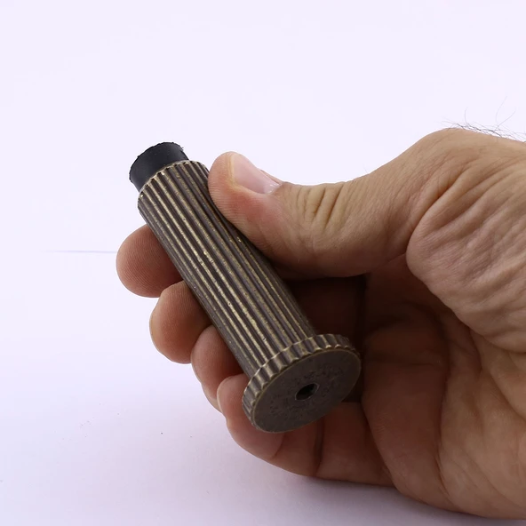 Kapı Stoperi Tamponu Eskitme Antik Vidalı Metal Tutacağı Tutucu Kapı Arkası Duvar Kolu Stopu Takozu - Resim 6