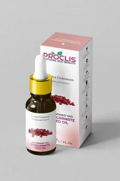 PROCLİS Nar Çekirdeği Yağı %100 Doğal Bitkisel Sabit Yağ, Pomegranate Seed Oil, Punica Granatum 50 ml