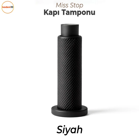 Kapı Stoperi Tamponu Siyah Vidalı Metal Tutacağı Tutucu Kapı Arkası Duvar Kolu Stopu Takozu ürün görseli