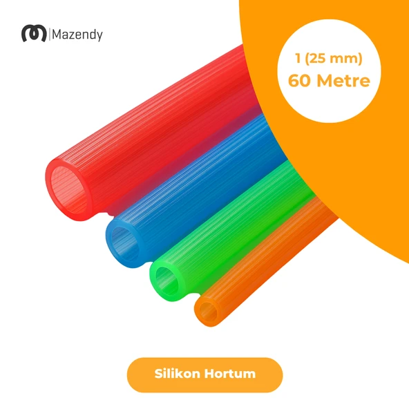 1" (25 mm) 60 m Balkon Silikon Hortum Bahçe Sulama