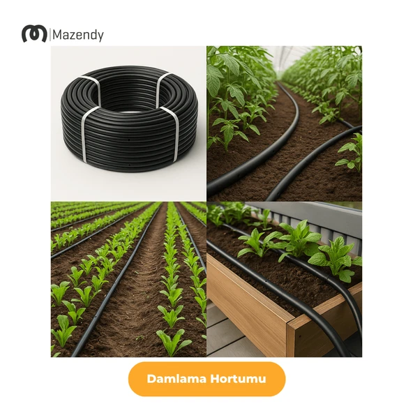 16 mm 50 Metre Deliksiz Damlama Sulama Hortumu Seti 5’li Set - Resim 4