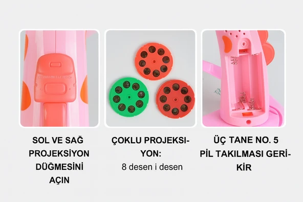 QASUL Çocuklar İçin Akıllı Zürafa Çizim Projektör Masası - 7