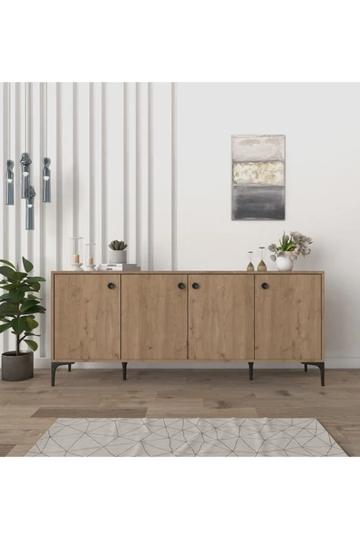 Cool Home Eylül Modern Raflı Konsol Ofis Salon 180 Cm Sepet - 1