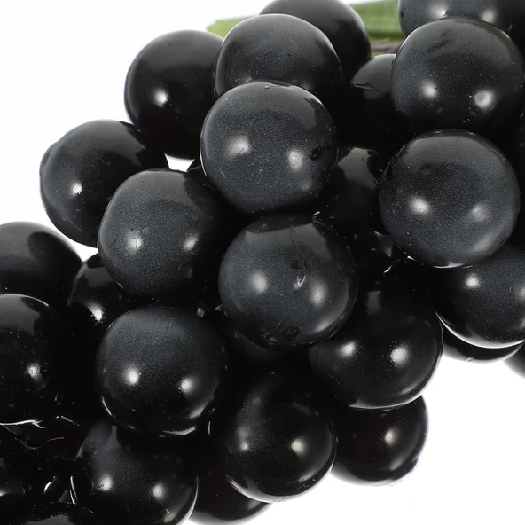 Nettenevime 2li Set Yapay Meyve Siyah Üzüm Süs Dekoratif Sahte Meyve 15CM - Resim 5