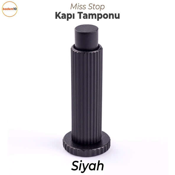 Kapı Stoperi Tamponu Çizgili Siyah Vidalı Metal Tutacağı Tutucu Kapı Arkası Duvar Kolu Stopu Takozu ürün görseli