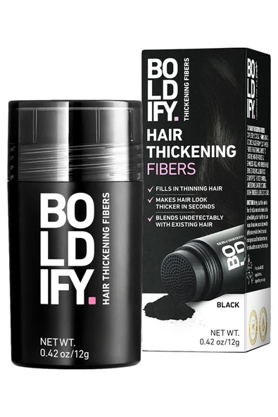 Boldify Saç Dolgunlaştırıcı Kapatıcı Fiber Toz Siyah 12GR - 2