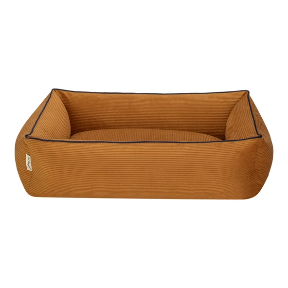 Pet Comfort Golf  Kedi ve Köpek Yatağı Hardal w Parliament Mavi Biye S 75x60cm - Resim 3