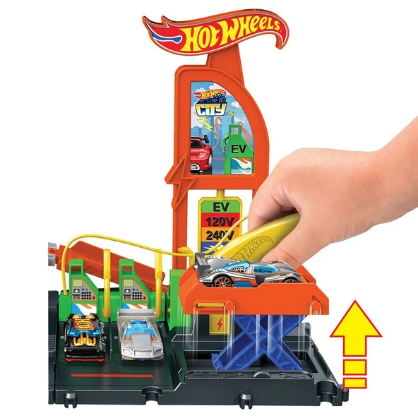 HTN79 Hot Wheels Elektrikli Araç Şarj İstasyonu Oyun Seti - 3