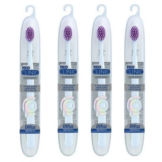 Difaş Pro Clinic Slim Soft Diş Fırçası 4 Adet ürün görseli