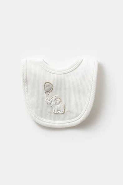 Bebitof My Baby Kumsal % 100 Coton 10 Lu Hastane Çıkışı Yeni Sevimli Balonlu Fil Desenli ekru 10124 - 5