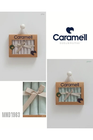 Caramell My Baby Kumsal %100 Coton 7li Bebek Ağız Silme Mendili Yeni Sezon Merhaba Orman Yeşil 1963 - 2