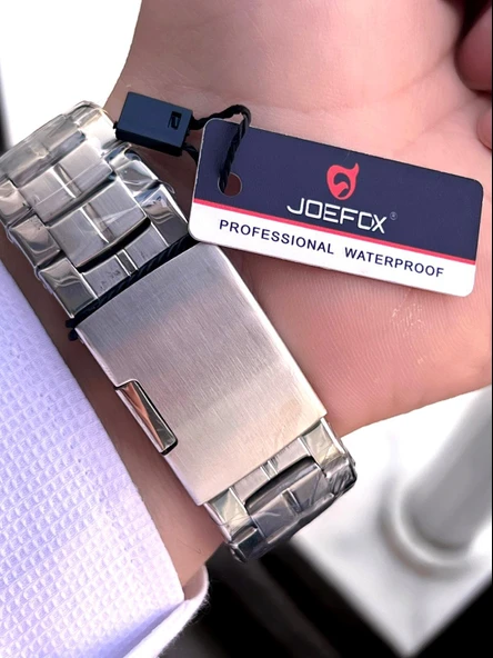 Joefox Çelik Kordon Dijital Ve Analog 2 Yıl Garantili 3 Atm Suya Dayanıklı Erkek Kol Saati JOE.CL02 - Resim 4