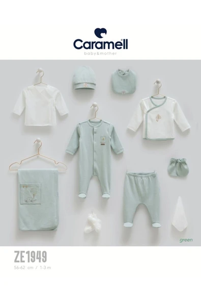 Caramell My Baby Kumsal % 100 Coton 10 Lu Hastane Çıkışı Yeni Sezon Hello Orman Detaylı 00001949