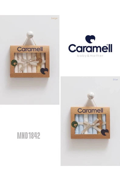 Caramell My Baby Kumsal %100 Coton 7li Bebek Ağız Silme Mendili Yeni Sezon Güzel Bebeğim 2 li paket 1842 - 1